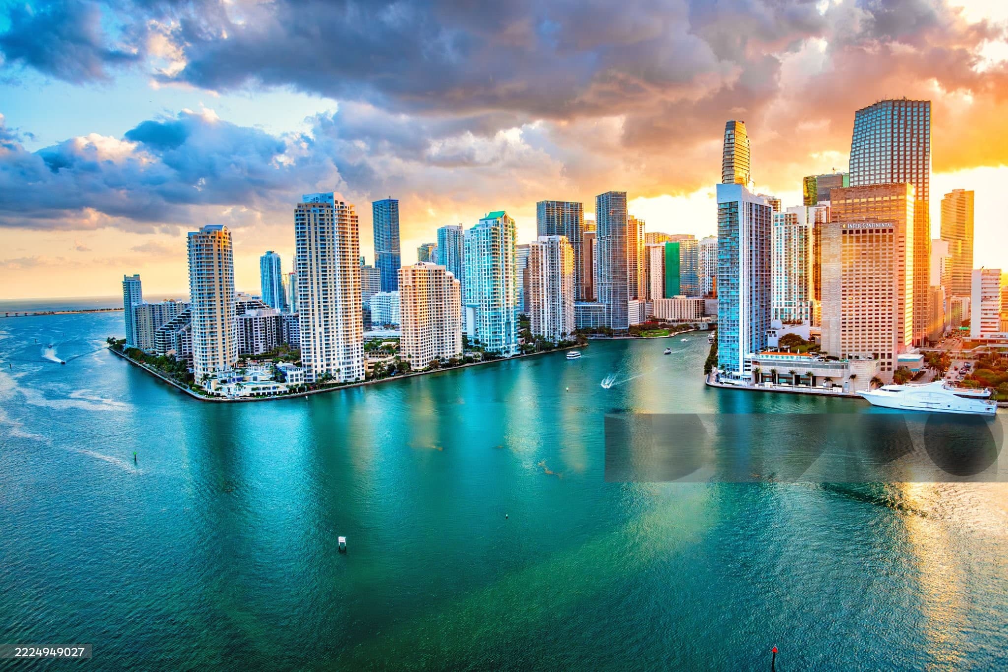 Miami skyline with modern towers